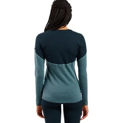 Sous-vêtement technique Odlo Revelstoke Pw 150 Top W Provincial Blue Dark Sapphir