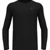 Sous-vêtement technique Odlo Top Crew Neck L/S Merino 200 Black