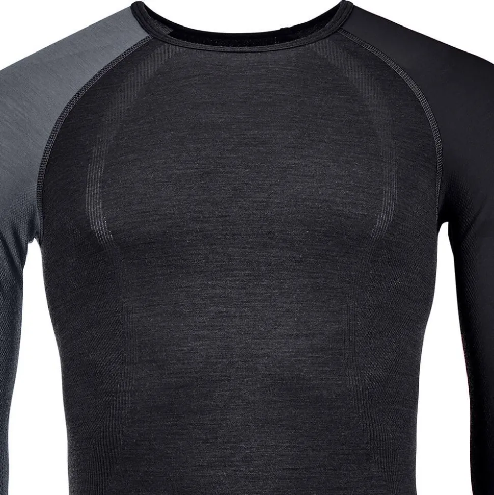 Sous-vêtement technique Ortovox 120 Comp Light Long Sleeve M Black Raven