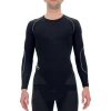 Sous-vêtement technique Uyn Man Evolutyon Uw Shirt Lg Sleeve Blackboard Anthracite White
