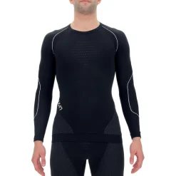Sous-vêtement technique Uyn Man Evolutyon Uw Shirt Lg Sleeve Blackboard Anthracite White