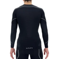 Sous-vêtement technique Uyn Man Evolutyon Uw Shirt Lg Sleeve Blackboard Anthracite White