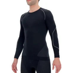 Sous-vêtement technique Uyn Man Evolutyon Uw Shirt Lg Sleeve Blackboard Anthracite White