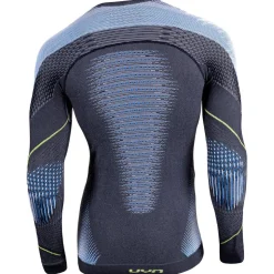 Sous-vêtement technique Uyn M Evolutyon Shirt LS Anthracite Melange Blue Yellow Shiny