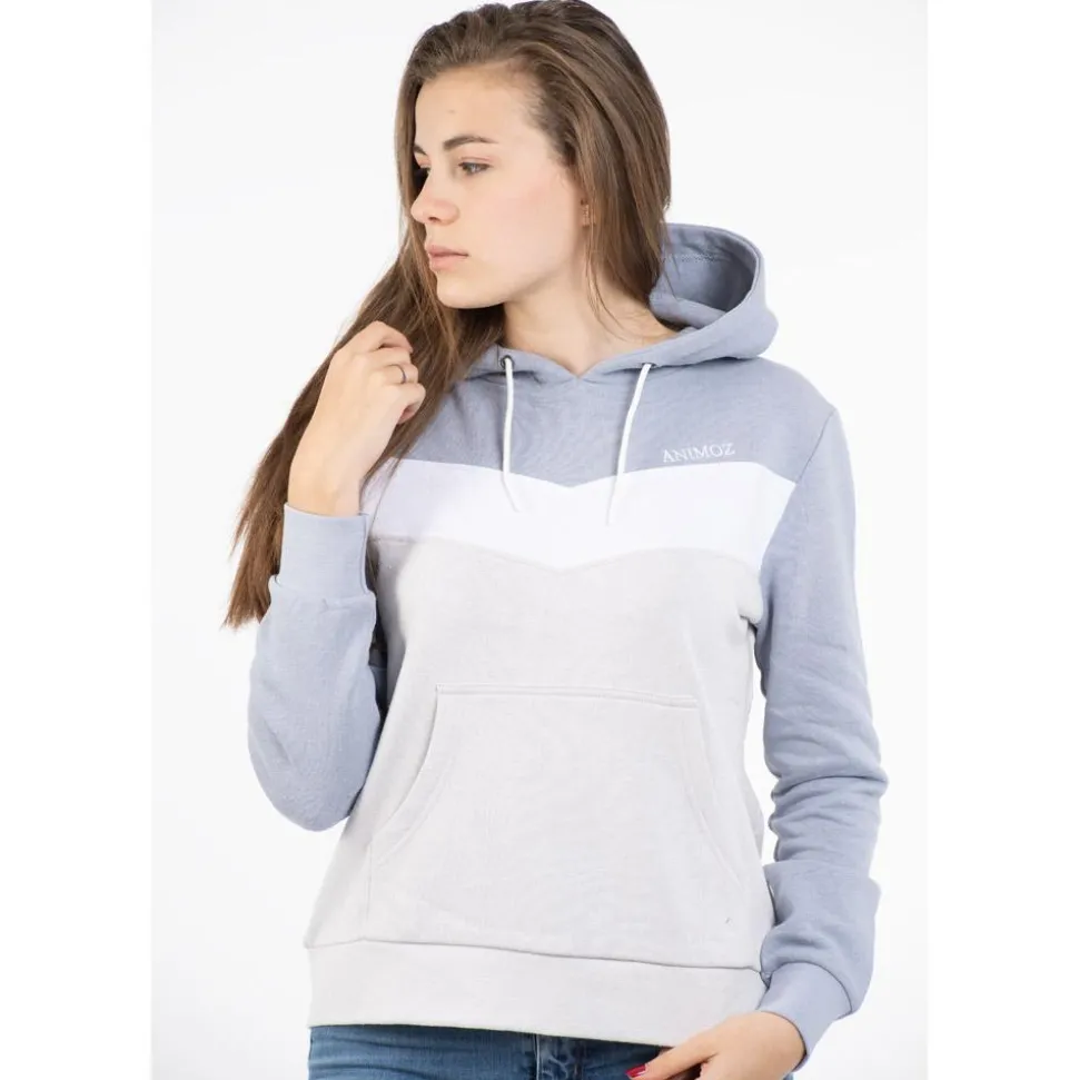 Sweat Animoz Dizi Creme Blanc Bleu
