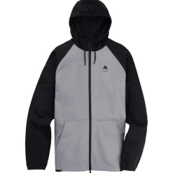 Sweat Burton Crown Weatherproof Full Zip Grey Heather True Black