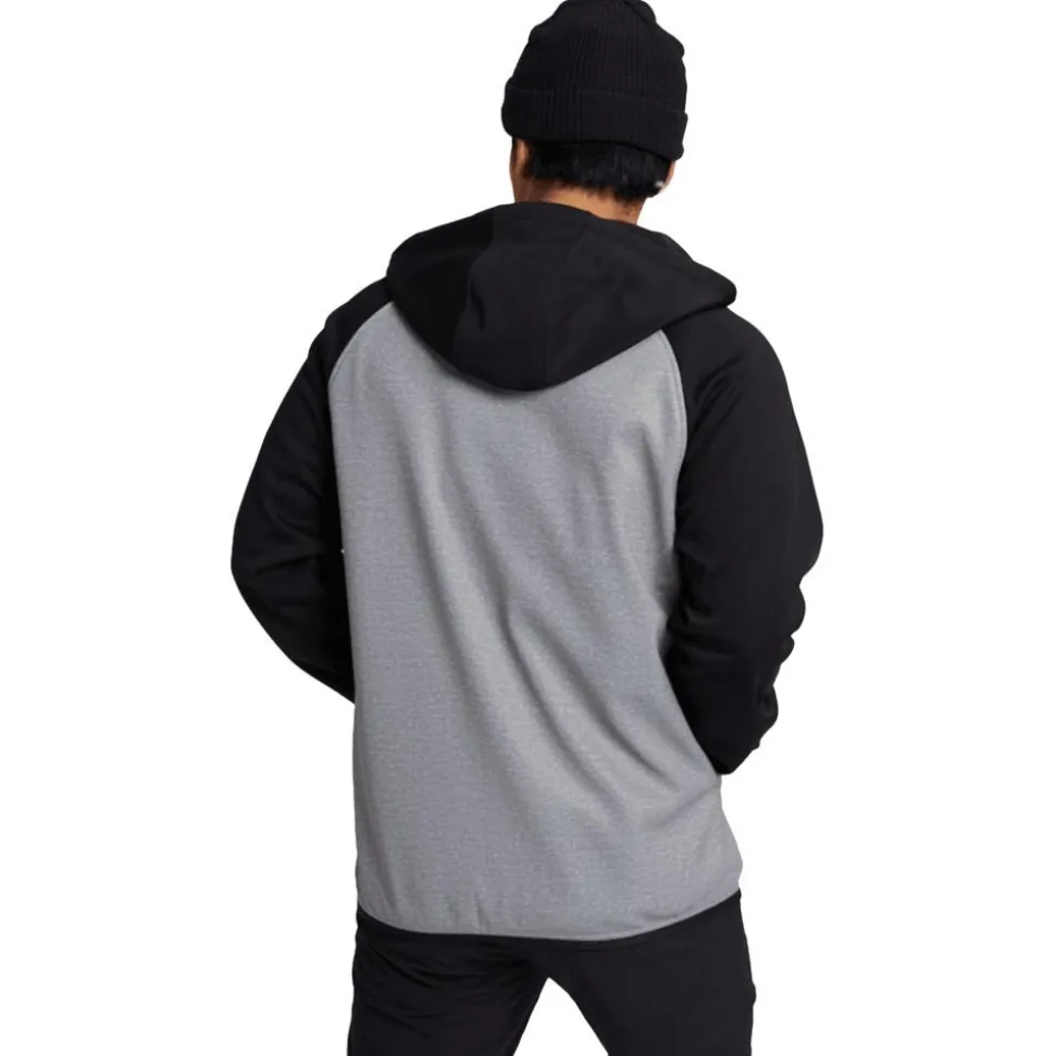 Sweat Burton Crown Weatherproof Full Zip Grey Heather True Black
