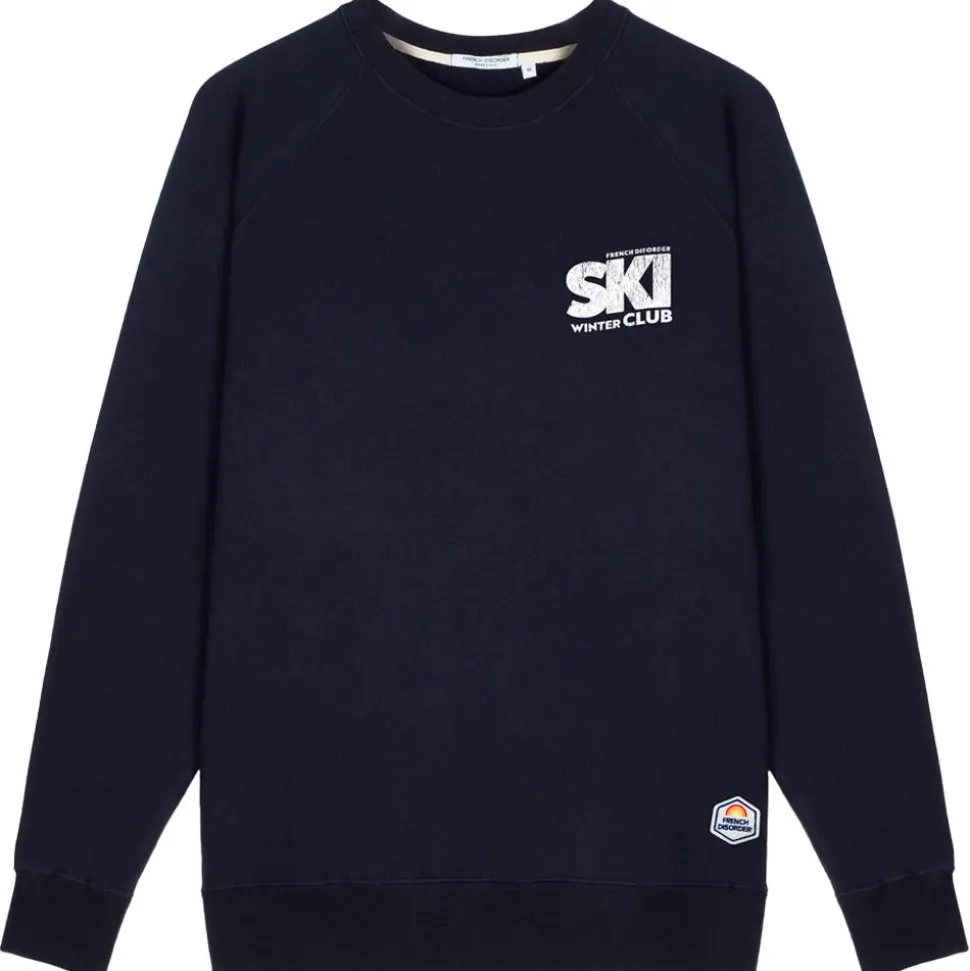 Sweat French Disorder Clyde Ski Winter Club Print Navy