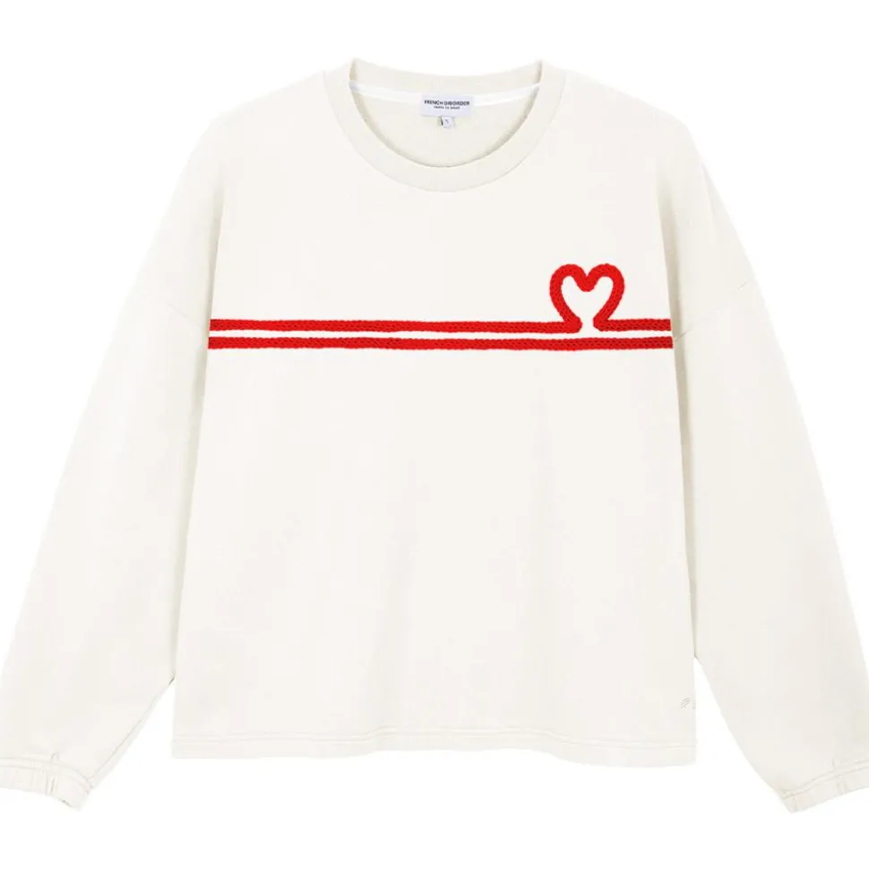 Sweat French Disorder Nora Heart Tricotin Cream