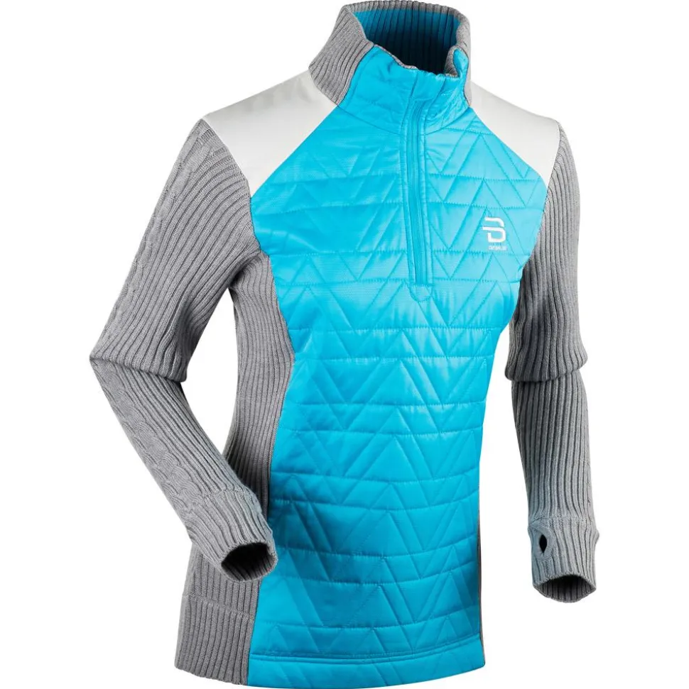 Sweat Sportswear Nordique Bjorn Daehlie Half Zip Comfy Wmn Light Grey Melange