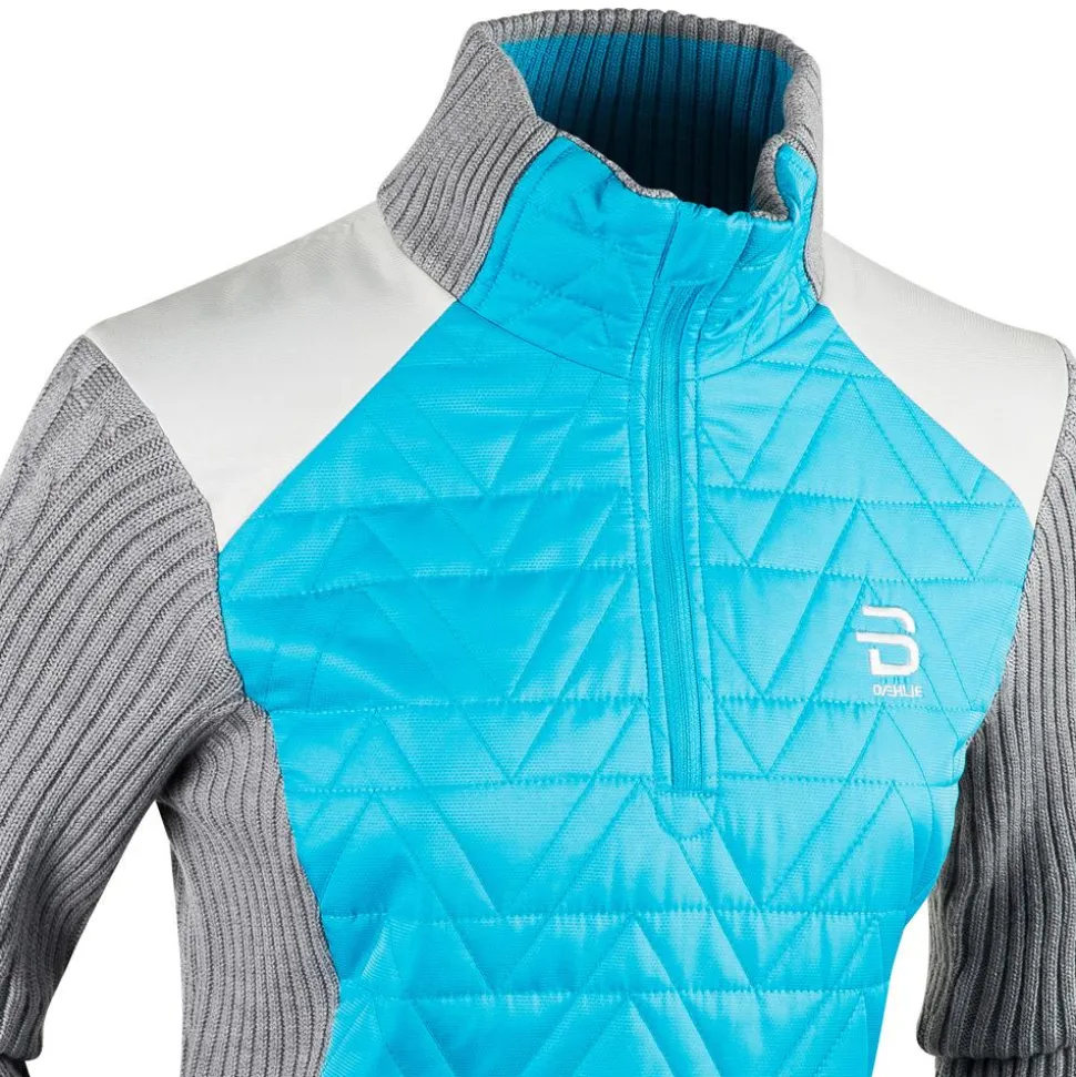 Sweat Sportswear Nordique Bjorn Daehlie Half Zip Comfy Wmn Light Grey Melange