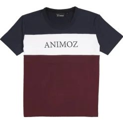 Tee-shirt Animoz Uzio Bleu Blanc Bordeaux