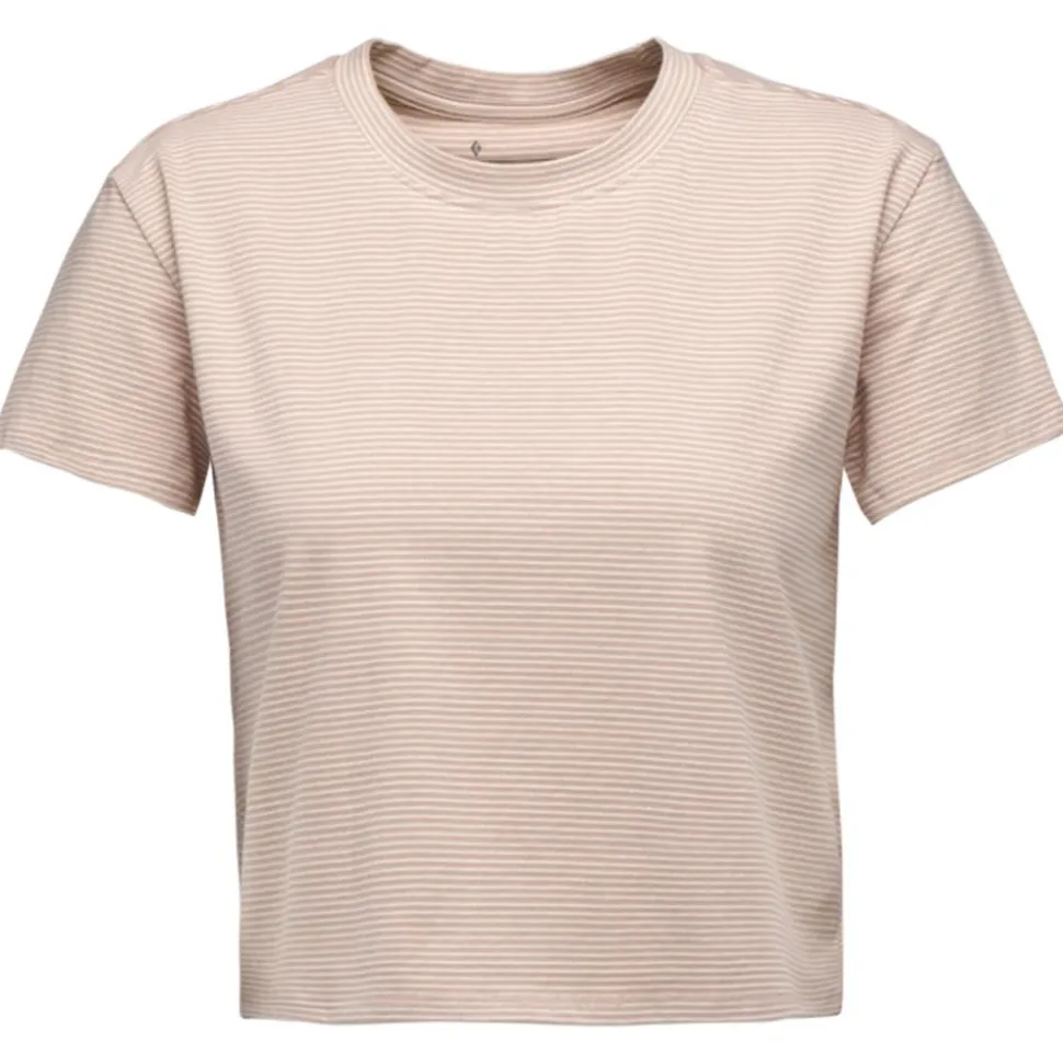Tee-shirt Black Diamond W Bd Stripe Crop Short Sleeve Tee Shirt Soft Lilac