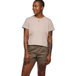 Tee-shirt Black Diamond W Bd Stripe Crop Short Sleeve Tee Shirt Soft Lilac