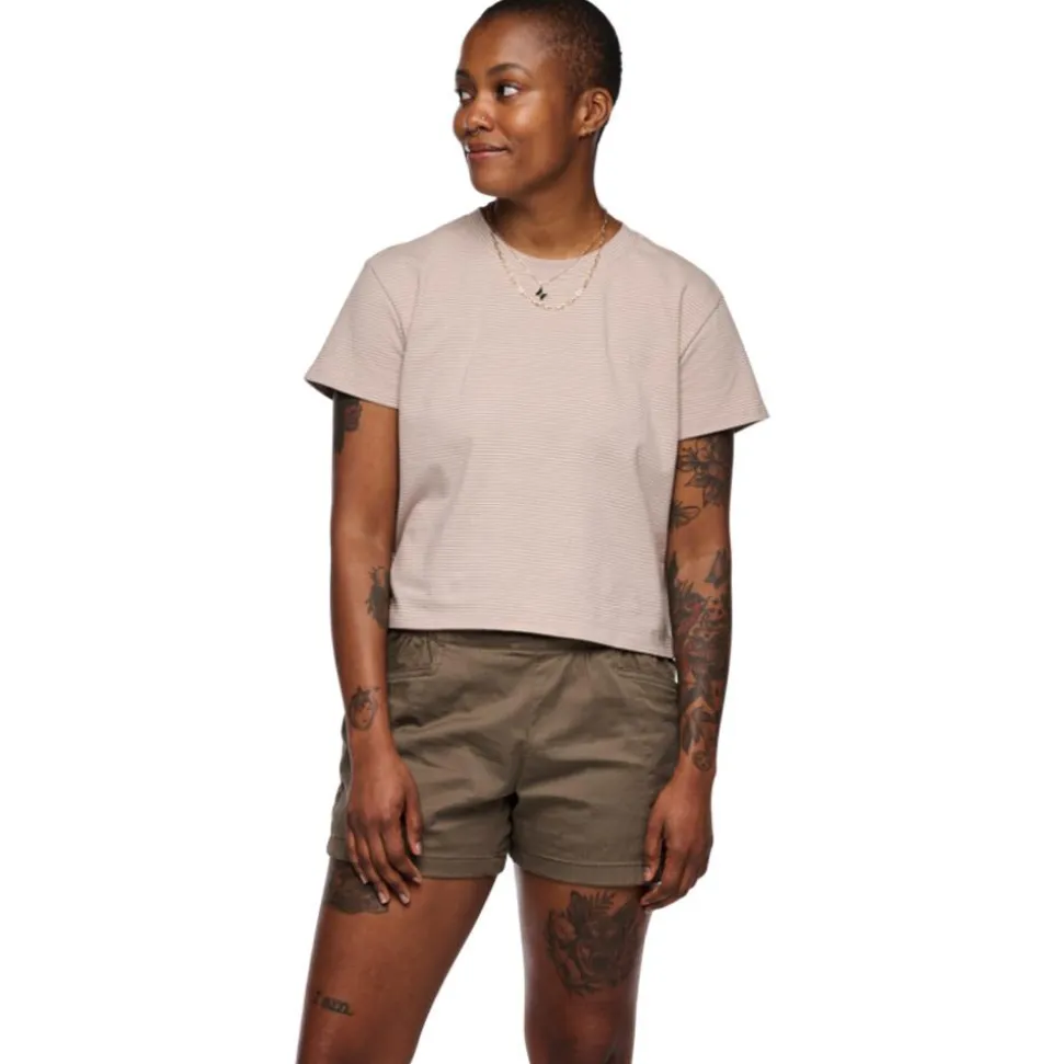 Tee-shirt Black Diamond W Bd Stripe Crop Short Sleeve Tee Shirt Soft Lilac