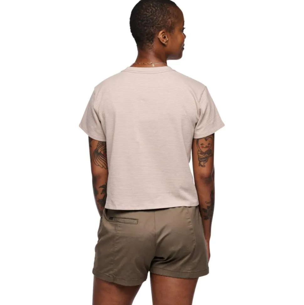 Tee-shirt Black Diamond W Bd Stripe Crop Short Sleeve Tee Shirt Soft Lilac