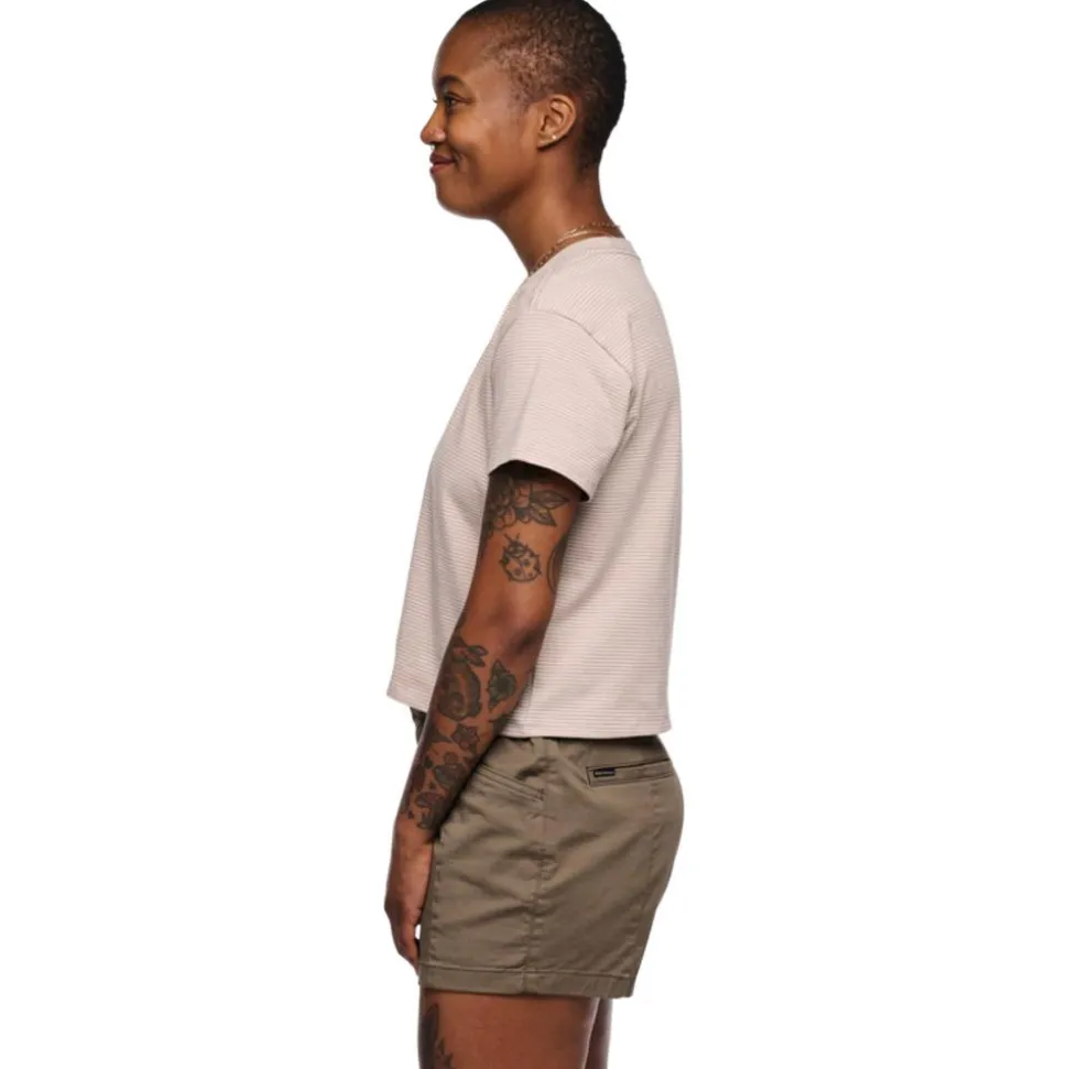 Tee-shirt Black Diamond W Bd Stripe Crop Short Sleeve Tee Shirt Soft Lilac