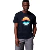 Tee-shirt de rando Columbia Path Lake Graphic Tee II Black Circular Linescape