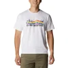 Tee-shirt de rando Columbia M's Sun Trek SS Graphic Tee White / Multi C Graphic