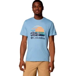 Tee-shirt de rando Columbia Path Lake Graphic Tee II Ripple Blue Peaceful Perspective
