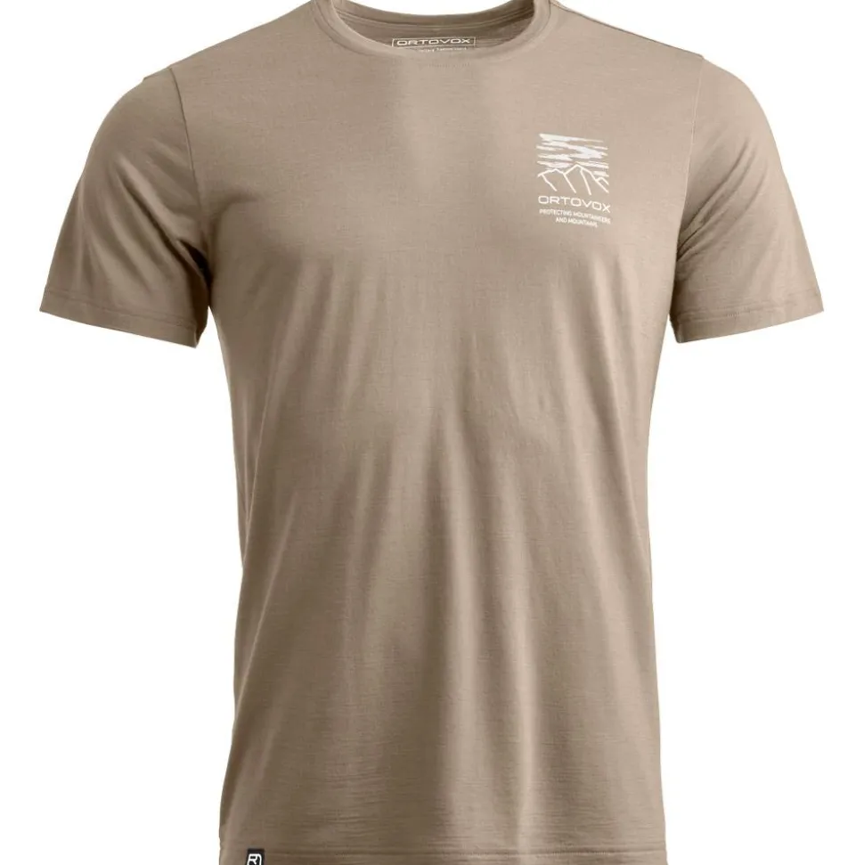 Tee-shirt de rando Ortovox 150 Cool Mtn Mission Tee Shirt Grey Sand