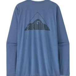 Tee-shirt de rando Patagonia W's LS Capilene Cool Daily Graphic Driftways Current Blue X Dye