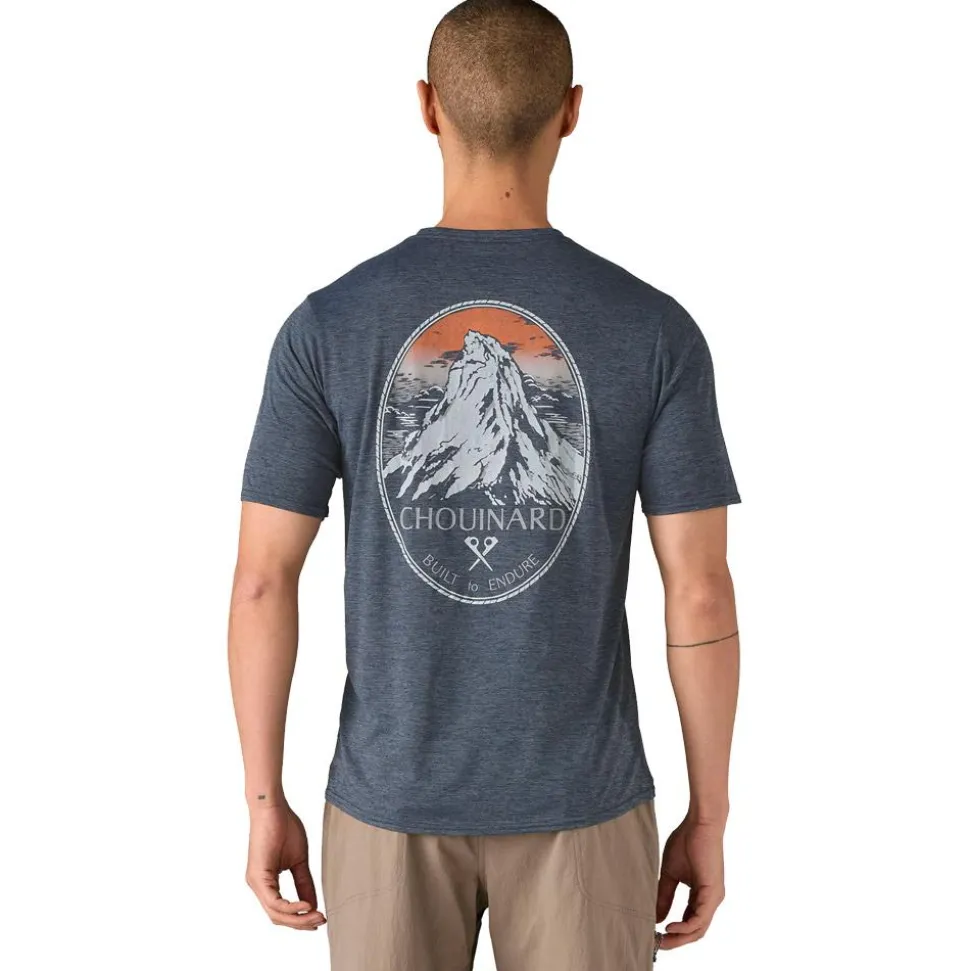 Tee-shirt de rando Patagonia M's Cap Cool Daily Graphic Chouinard Crest Smolder Blue X Dye