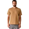 Tee-shirt de rando Patagonia P-6 Logo Responsibili-Tee Talon Gold