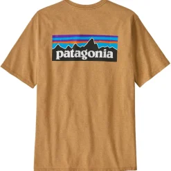 Tee-shirt de rando Patagonia P-6 Logo Responsibili-Tee Talon Gold