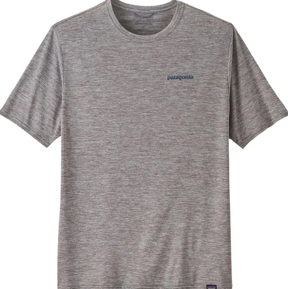Tee-shirt de rando Patagonia M's Capilene Cool Daily Graphic Shirt Water Abalone Blue Feather Grey