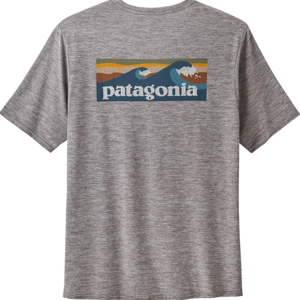 Tee-shirt de rando Patagonia M's Capilene Cool Daily Graphic Shirt Water Abalone Blue Feather Grey