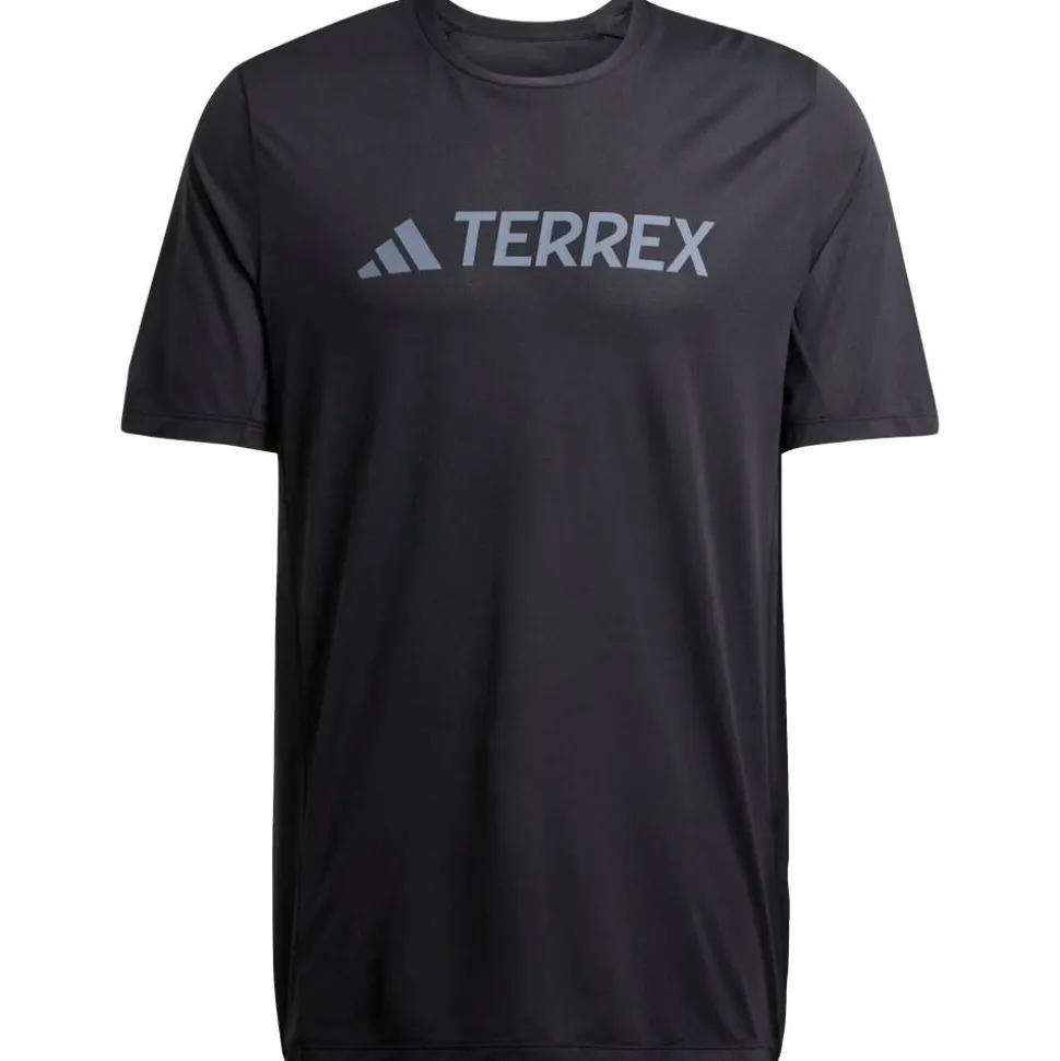 Tee-shirt de trail adidas Mt Logo Tech Tee Shirt Short Sleeve Black