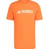 Tee-shirt de trail adidas Mt Logo Tech Tee Shirt Short Sleeve Seimor