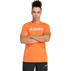 Tee-shirt de trail adidas Mt Logo Tech Tee Shirt Short Sleeve Seimor