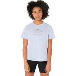 Tee-shirt de trail Asics Fujitrail Logo Ss Top Blue Fade