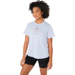 Tee-shirt de trail Asics Fujitrail Logo Ss Top Blue Fade