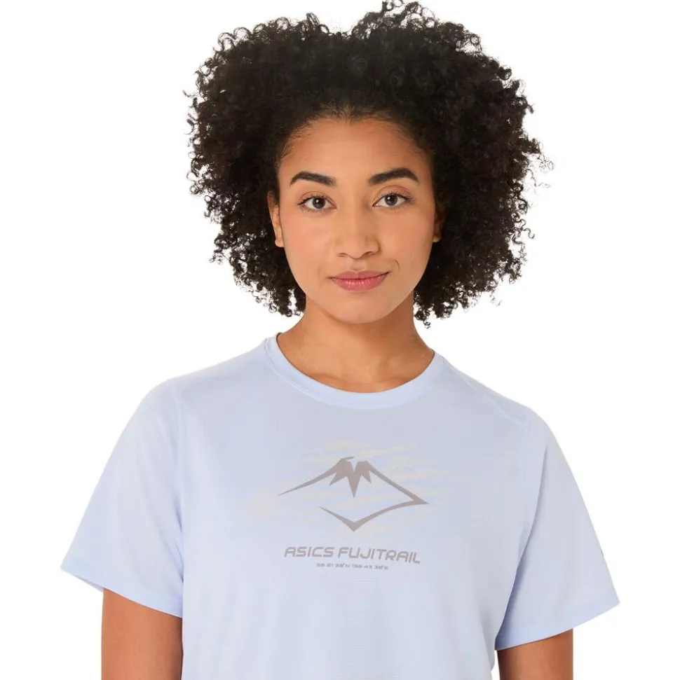 Tee-shirt de trail Asics Fujitrail Logo Ss Top Blue Fade