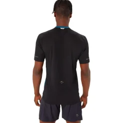 Tee-shirt de trail Asics Fujitrail Top Magnetic Blue Performance Black