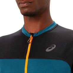 Tee-shirt de trail Asics Fujitrail Top Magnetic Blue Performance Black