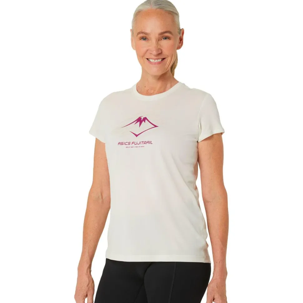 Tee-shirt de trail Asics W Fujitrail Logo Ss Top Birch