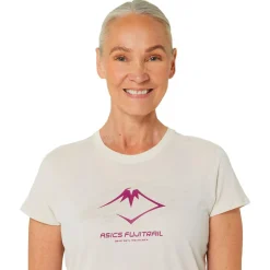 Tee-shirt de trail Asics W Fujitrail Logo Ss Top Birch