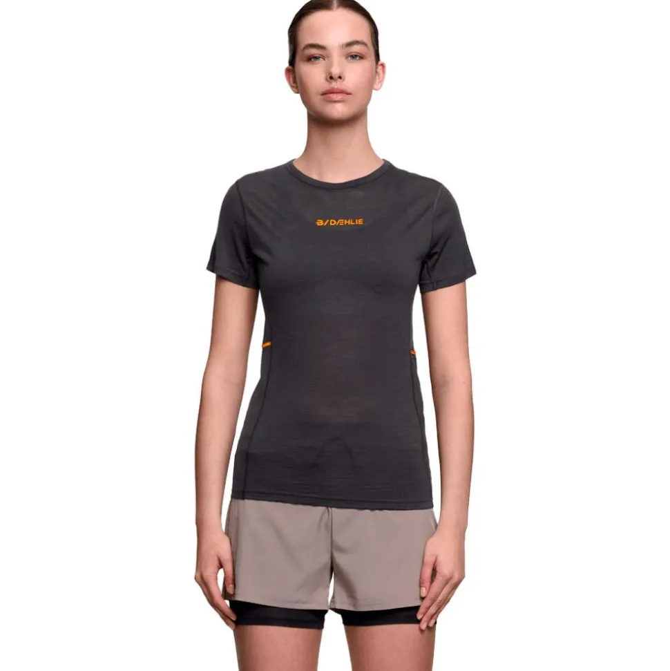 Tee-shirt de trail Bjorn Daehlie Perfomance Wool Tee Shirt W Obsidian