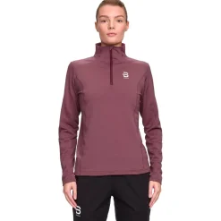 Tee-shirt de trail Bjorn Daehlie Half Zip Grid W Wild Berry