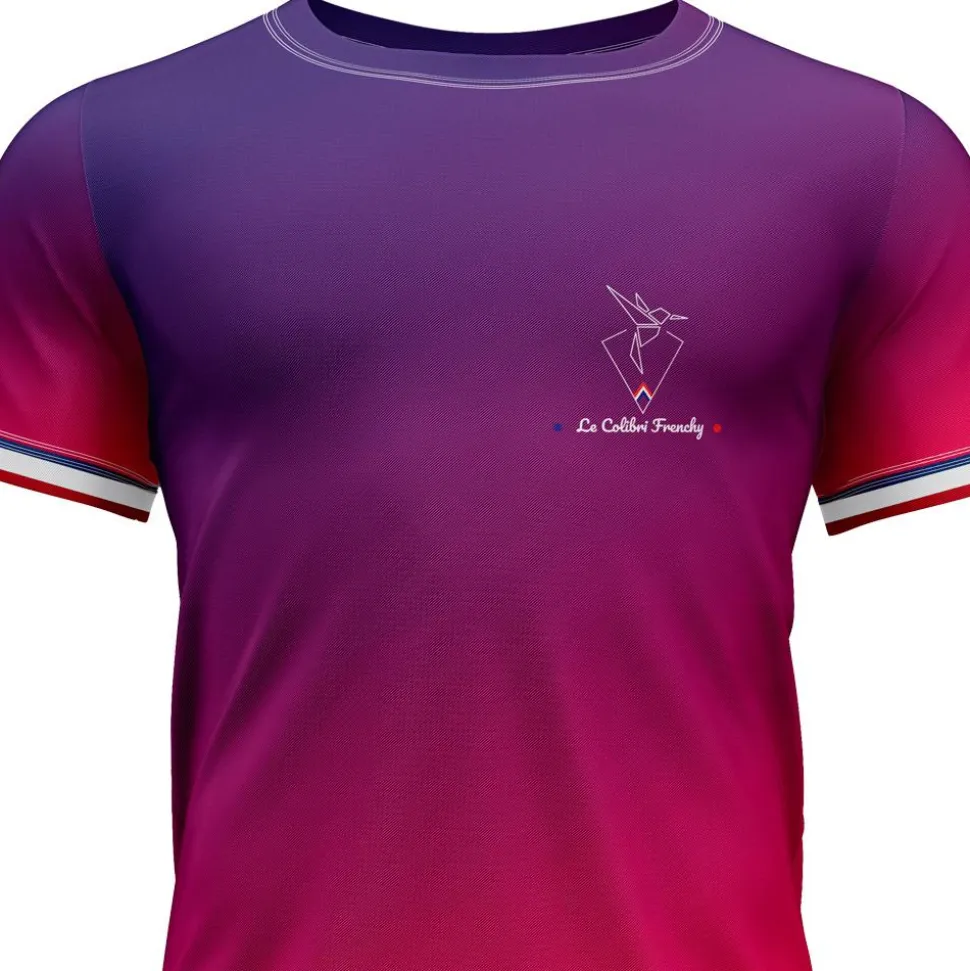 Tee-shirt de trail Le Colibri Frenchy Le Frog Violet