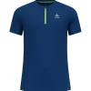 Tee-shirt de trail Odlo Axalp Trail T'Shirt S/S 1/2 Zip Limoges