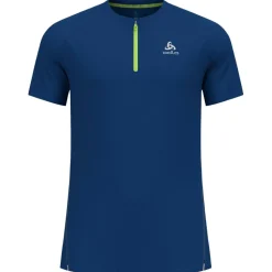 Tee-shirt de trail Odlo Axalp Trail T'Shirt S/S 1/2 Zip Limoges