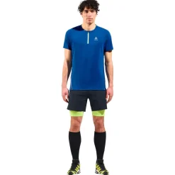 Tee-shirt de trail Odlo Axalp Trail T'Shirt S/S 1/2 Zip Limoges