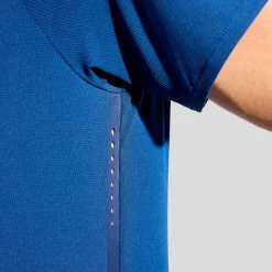 Tee-shirt de trail Odlo Axalp Trail T'Shirt S/S 1/2 Zip Limoges