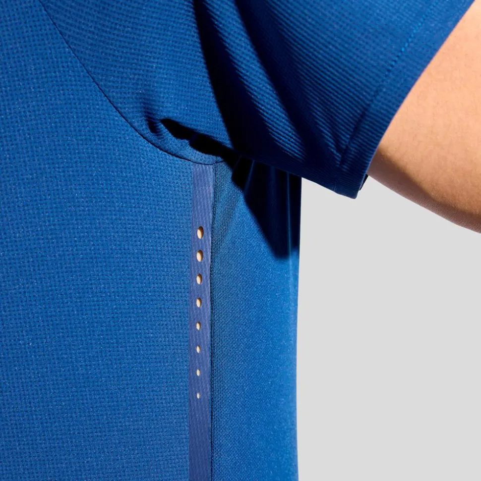 Tee-shirt de trail Odlo Axalp Trail T'Shirt S/S 1/2 Zip Limoges