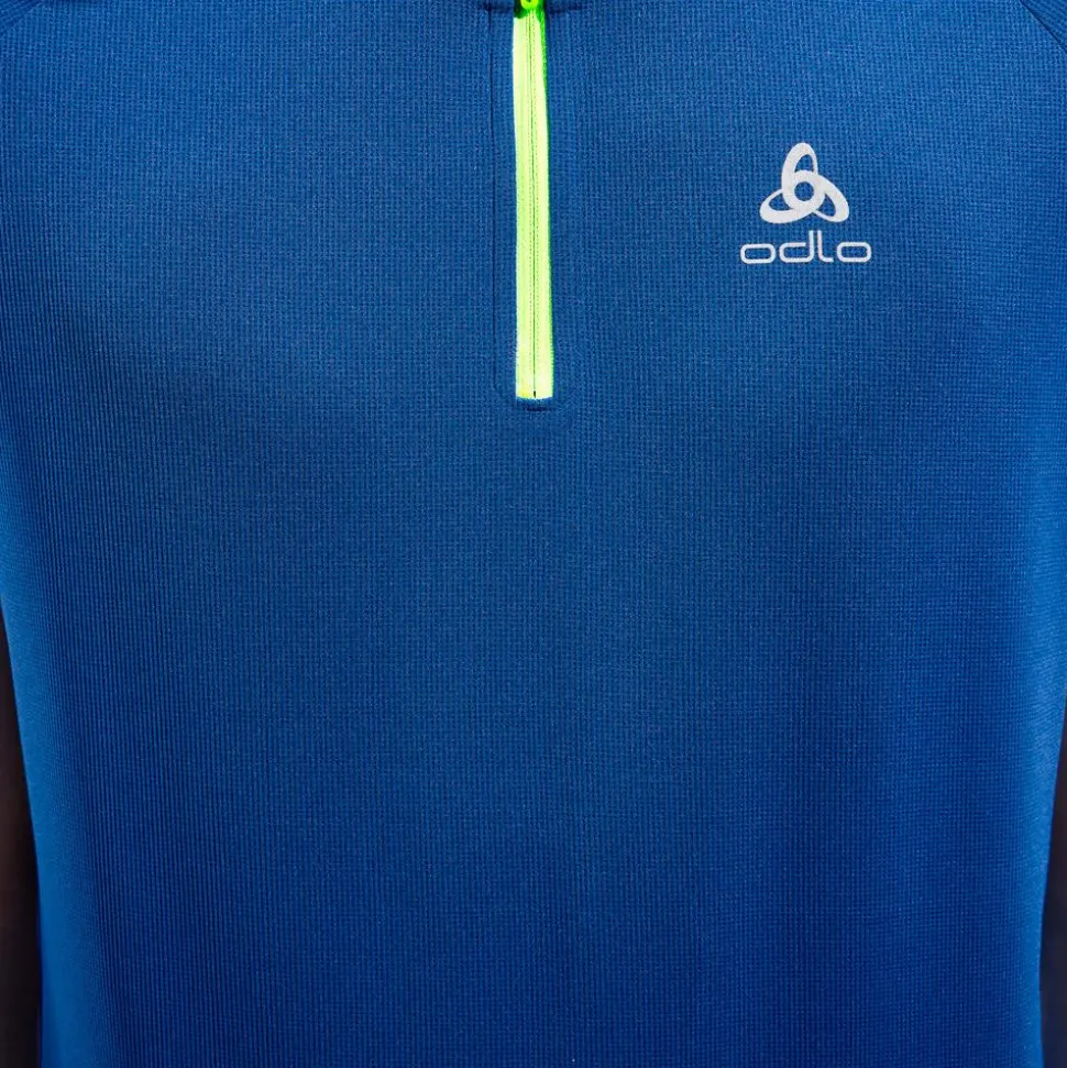 Tee-shirt de trail Odlo Axalp Trail T'Shirt S/S 1/2 Zip Limoges